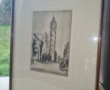 Preston Cribb "The Old Tolbooth Glasgow" Etching