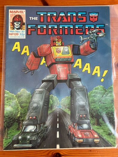 Comic: 'The Transformers no. 139 (14th November 1987)