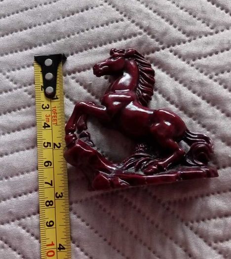 Small Red Resin Chinese Lucky Horse