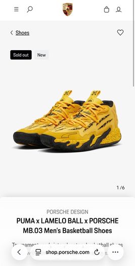 Puma x Lamelo Ball x Porsche MB.03 basketball shoes