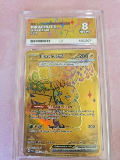 Pikachu EX Ace graded 8