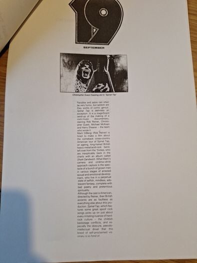 Spinal Tap Movie Press Kit