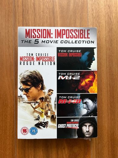 Mission Impossible DVD Box set movies 1-5 Tom cruise