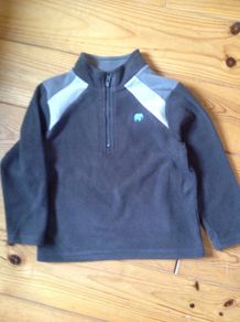 Age 4 Brown Fleece Zipped Top