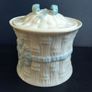 Fabulous Belleek Blue Ribbon Pattern Biscuit Barrell with the Gold Backstamp, 7th Mark - 1980-1993 Image 3