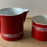 Vintage Kilncraft Nescafe Jug and Sugar Bowl Red Ceramic Image 2