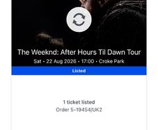 VIP The Weeknd General Admission 1 ticket