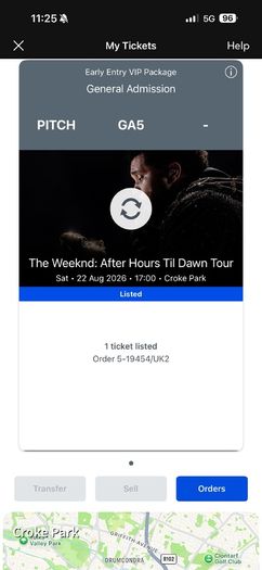 VIP The Weeknd General Admission 1 ticket
