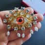 All-Seeing Eye Crystal Brooch Surrealistic Eye Pin Badge with Crystals Pin Mystical Spiritual Jewellery Image 5
