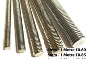 Steel Threaded Bar Mild Steel 4.8 1Metre