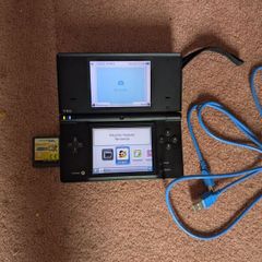Nintendo DSi Black + Twilight Menu++ (SD Card), Mega Man ZX Game & Wrist Strap