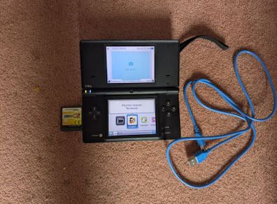 Nintendo DSi Black + Twilight Menu++ (SD Card), Mega Man ZX Game & Wrist Strap
