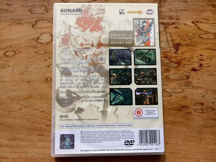 Mint PS2 Metal Gear Solid 2 "Sons Of Liberty"