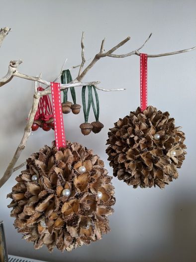 christmas beech baubles