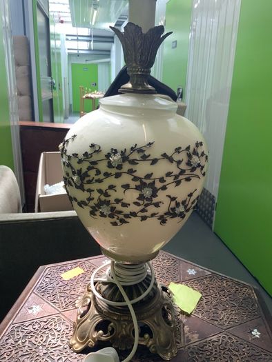 A pair of antique lamps