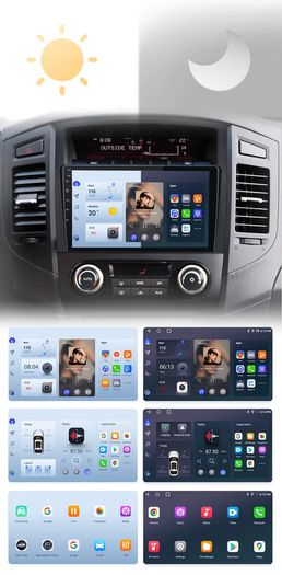 CarPlay Android Auto Car Radio For Mitsubishi Pajero 4 V80 V90 2006-2014 GPS Multimedia 2 din