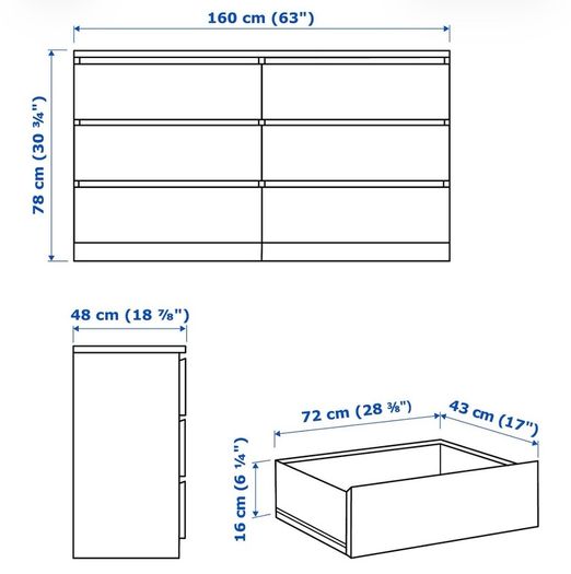 IKEA Malm Chest of Drawers