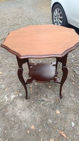 Vintage Mahogany Octagonal Side Table / Lamp Table