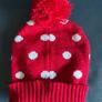kids christmas reindeer  beanie hat with bobble 2-9 y Image 2
