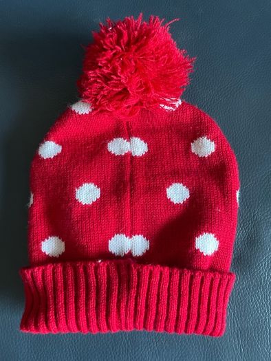 kids christmas reindeer  beanie hat with bobble 2-9 y