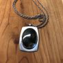 silver mossagate handmade pendant and chain Image 4