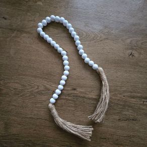 White beaded garland
