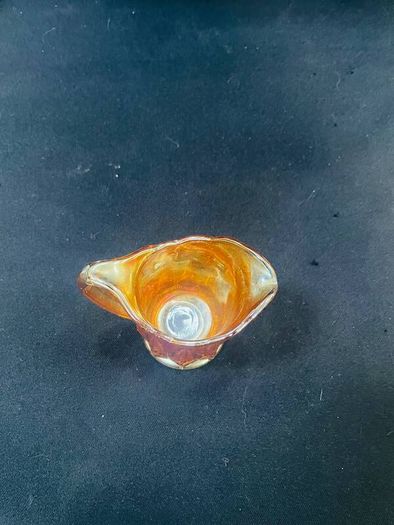 Vintage Marigold Carnival Glass Cream Jug