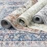 Rugs Living Room Large 160x230 cm Boho Vintage Area Rug Traditional Oriental Carpet Machine Washable Rugs Anti Slip Low Pile Rug Home Decor Office Carpet, Blue Image 5