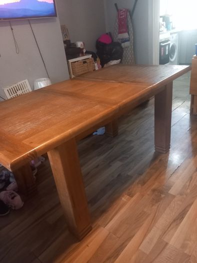Dining drop leave solid oak tabel