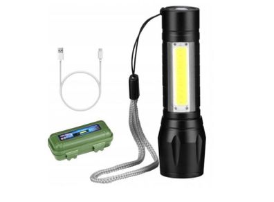 Mini Aluminum LED Flashlight with Built-in Battery