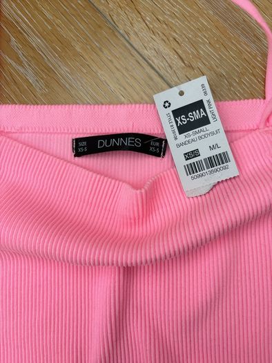 Brand New Pink Strappy Body Suit XS S