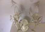 Laura Ashley distressed cream wall light