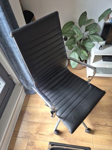 Eames Style Ribbed High Back Office Chair