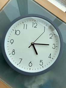Grey kitchen clock