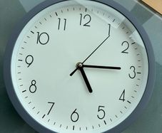 Grey kitchen clock