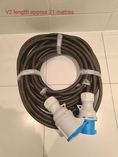 Premium 32A Industrial Long Extension Lead (21m) - Brand New Brennenstuhl Plugs and 6mm HO7RN-F Cable