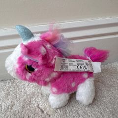 Little Live Pets Scruff-a-lots Cutie Cuts Series 2 Pink Unicorn Soft Plush approx. 11 cm. Used Please see photos