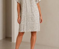 ESCADA Satin Snakeprint Shift Dress