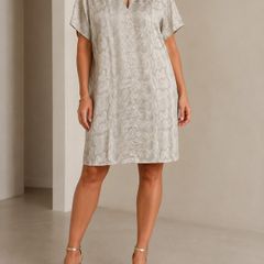 ESCADA Satin Snakeprint Shift Dress