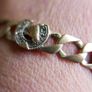Vintage 9c 375 Solid Yellow Gold Solid Diamonds Cut Horse Shoe with Horses Head Link Bracelet L-6" 8,8 g Image 3