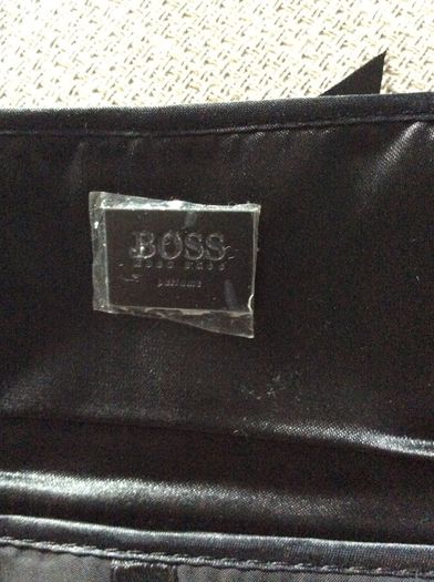 Hugo Boss Parfums - Black travel Bag for Make up, cosmetic with slots for 3 make up brushes - new