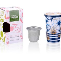 Large Tea Cup with Infuser Wind Rose