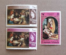 STAMPS - Lot of Three - Christmas - c.68/69 - Cayman Islands