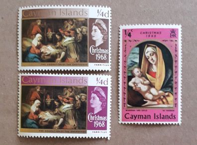 STAMPS - Lot of Three - Christmas - c.68/69 - Cayman Islands
