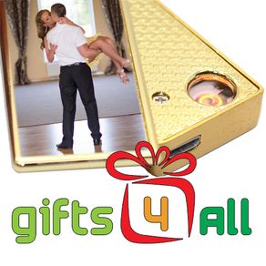 Personalised Photo USB Cigarette Lighter - Gold Without Keyring custom photo lighter