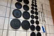 Massive Gym All Metal Weights And Bar Set!!