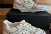 Pinko white sneakers with gems