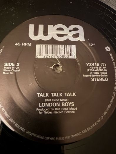 London Boys Harlem Desire Extended Mix 1989 UK 12 inch Vinyl