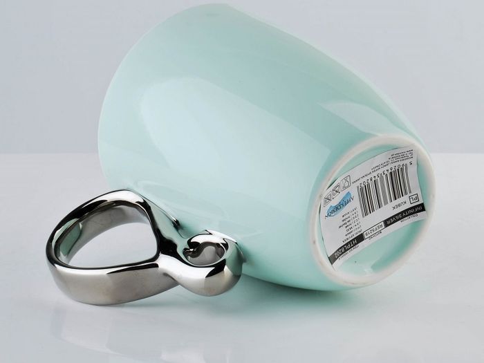 Porcelain Coffee Cup Infinity Silver 370 Ml