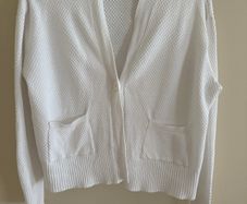 Carolyn Donnelly The Edit white cardigan Size small 36-38